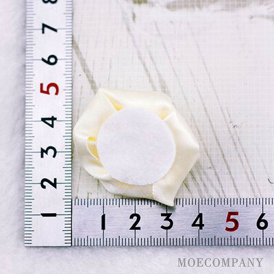 バラ 薔薇 ホワイト 【2個入り】リボン 布 手芸材料 ハンドメイド 素材 moecompany-10001607 モエカンパニー〜デコ・ジュエリー サンプル画像3