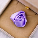 バラ 薔薇 紫 【2個入り】リボン 布 手芸材料 ハンドメイド 素材
