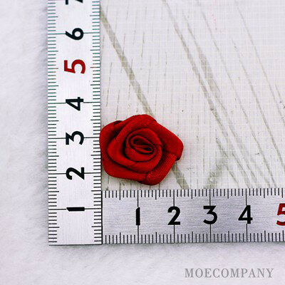 バラ 薔薇 赤 【8個入り】リボン 布 手芸材料 ハンドメイド 素材