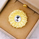 花 ガラス 黄色 【2個入り】リボン 布 手芸材料 ハンドメイド 素材