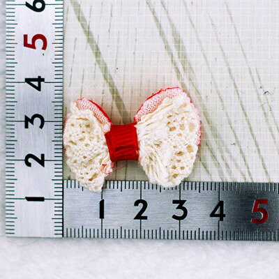 ドット りぼん レッド 【2個入り】リボン 布 手芸材料 ハンドメイド 素材 moecompany-10001673 モエカンパニー〜デコ・ジュエリー サンプル画像3