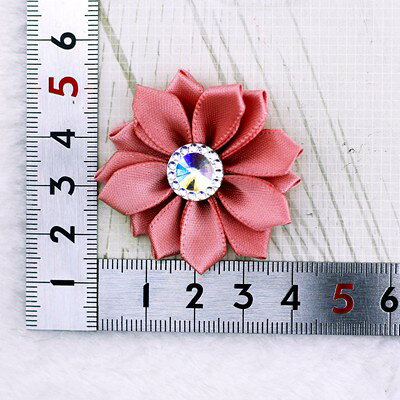 ピンク 花 ガラス 【1個入り】リボン 布 手芸材料 ハンドメイド 素材 moecompany-10001679 モエカンパニー〜デコ・ジュエリー サンプル画像2