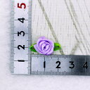 紫 バラ 【5個入り】リボン 布 手芸材料 ハンドメイド 素材