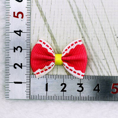 濃いピンク 淵あり 【7個入り】リボン 布 手芸材料 ハンドメイド 素材 moecompany-10001689 モエカンパニー〜デコ・ジュエリー サンプル画像2