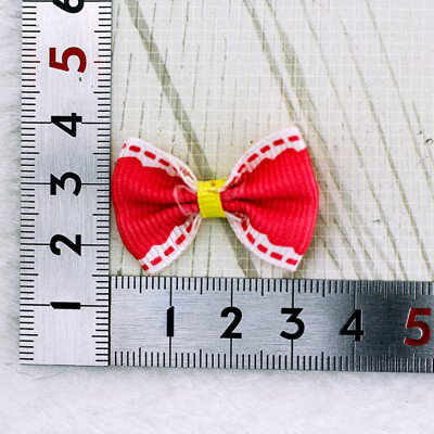 濃いピンク 淵あり 【7個入り】リボン 布 手芸材料 ハンドメイド 素材 moecompany-10001689 モエカンパニー〜デコ・ジュエリー サンプル画像3