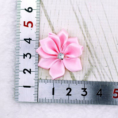 フラワー 【5個入り】※色は選択できません。リボン 布 手芸材料 ハンドメイド 素材 moecompany-10001691 モエカンパニー〜デコ・ジュエリー サンプル画像2