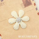 デコパーツ 【パール ビッグ フラワー 存在感のある花DECO】(ガラスストーン/白/ホワイト/大きい/真珠の花弁)携帯ケース スマホケース iPhoneケース...