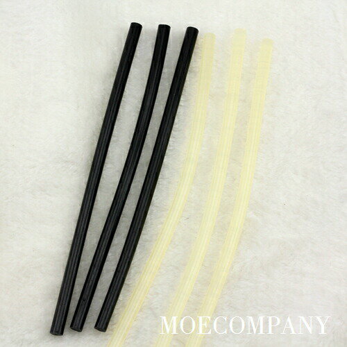 グルースティック 5個入り 【直径:7MM】 黒色：19センチ 、生成り色：26センチ 強力粘着 溶融　透明　黒　黄色