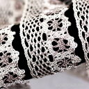 クロッシュ レース綿ベージュクロッシュ レース 編みレース ベージュ 綿 lace