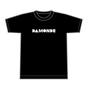デザインロゴ「DAMONDE」Tシャツ ブラック静岡人 記号 図形 三角 さりげない シンプル おしゃれ 静岡 静岡県民 方言 静岡弁 だもんで ご当地 おもしろTシャツ レディーズ メンズ プレゼント ギフト