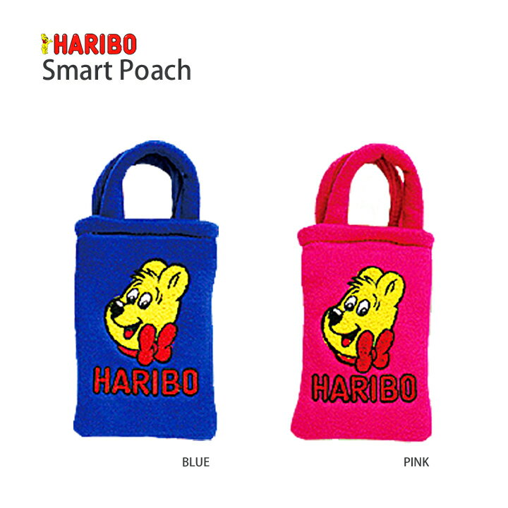 【メール便対応】スマートポーチ　HARIBO(ハリボー)・トート型のスマホポーチ♪スマートフォンカバーを付けたまま入れられるかわいいスマホケースです♪ iphone,Android,Xperia などスマホ全般対応のスマートフォンケース♪スマホポーチだけでなくデジカメケースにも♪