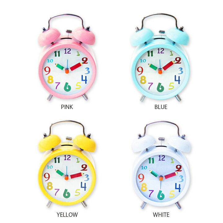 PENCIL bell Clock（ペンシルベルクロック）Keystone（キーストーン） 人気のおしゃれなかわいい目覚まし時計♪カラフル可愛い♪子供部屋やリビングにぴったりの置き時計（置時計）です♪プレゼントにおすすめ！