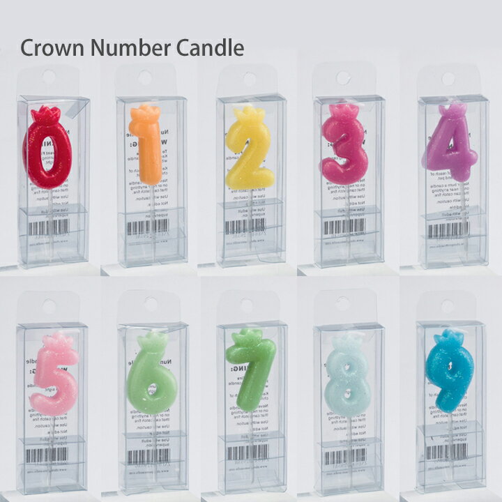 【メール便対応】Crown Number candle(クラウンナンバーキャンドル)誕生日ケーキのデコレーションにピッタリのバース…