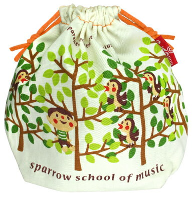 【メール便対応】森の巾着袋　スパロウ（Forest Drawstring Purs sparrow）　GLADEE（グラディー）・お弁当箱/ランチボックス【楽ギフ_包装選択】【楽ギフ_のし宛書】【楽ギフ_メッセ入力