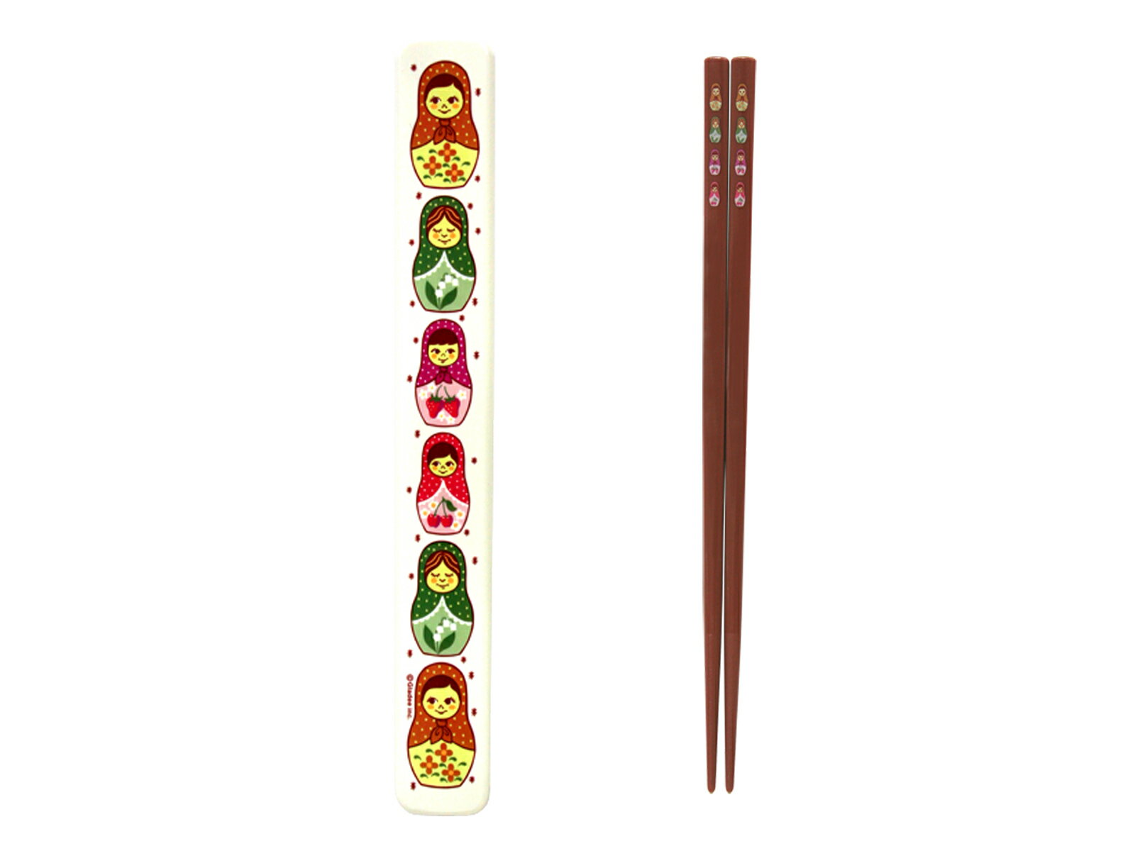 【メール便対応】お箸セット　ブラウンマトリョーシカ（Brown Matryoshka）　GLADEE（グラディー）・お弁当箱/ランチボックス【楽ギフ_包装選択】【楽ギフ_のし宛書】【楽ギフ_メッセ入力