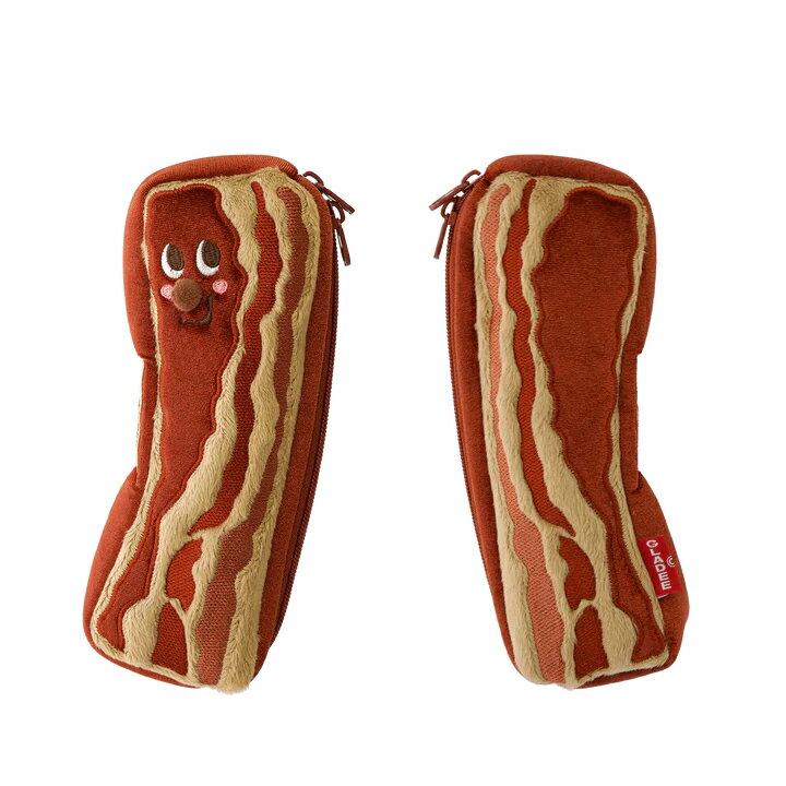 【メール便送料無料】厚切りベーコンペンシルケース Gladee・ふわふわかわいいぬいぐるみペンポーチ 筆箱 マスコット フィギュア おしゃれ 可愛い 中学生 高...