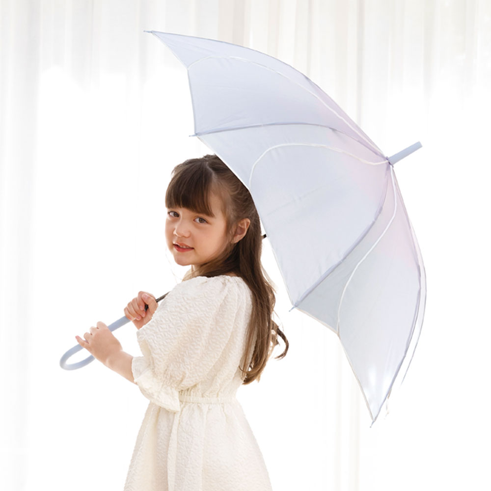 【送料無料】キッズ傘 フレラ 55cm・グラデーションがかわいい♪ 通学 女の子 女子 かわいい おしゃれ ジャンプ式 子ども傘 子供用 ワンタッチ 安全 ゆめかわ 小学校 小学生 ブルー ピンク 丈夫 軽量 スクール傘 撥水 防水 レイングッズ