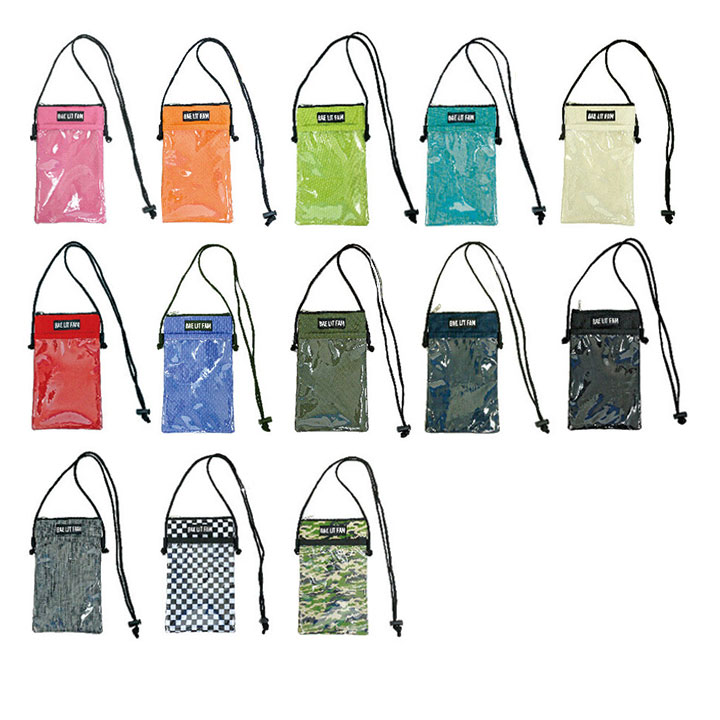 【メール対応】クリアポケット付きネックポーチ 14colors・スマホを入れたまま操作♪キッズのポシェットにも♪子ども 首かけ 肩掛け 斜めがけ 男の子 スマホポーチ スマートフォンホルダー ポケットティッシュケース ハンカチ入れ 可愛い ショルダーバッグ