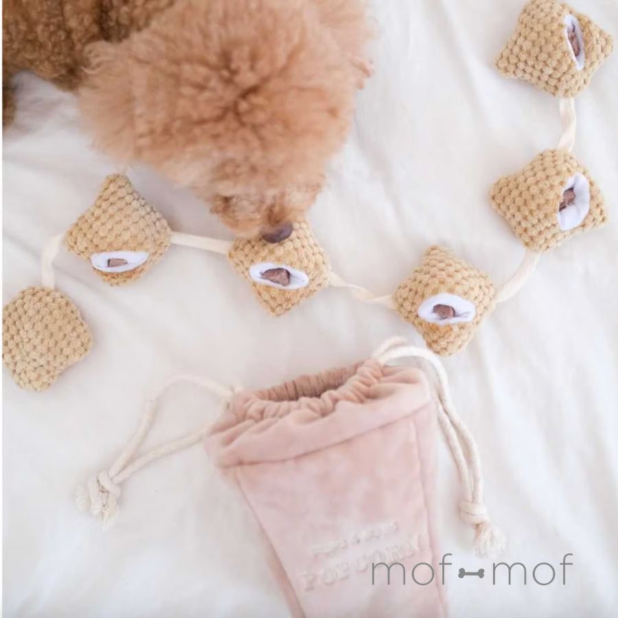 Pups & Bubs ポップコーン ノーズワーク 送料無料 犬用 知育 ノーズワーク おしゃれ 音が鳴る インテリア 直輸入 丈夫 ドッグトイ 小型犬 中型犬...