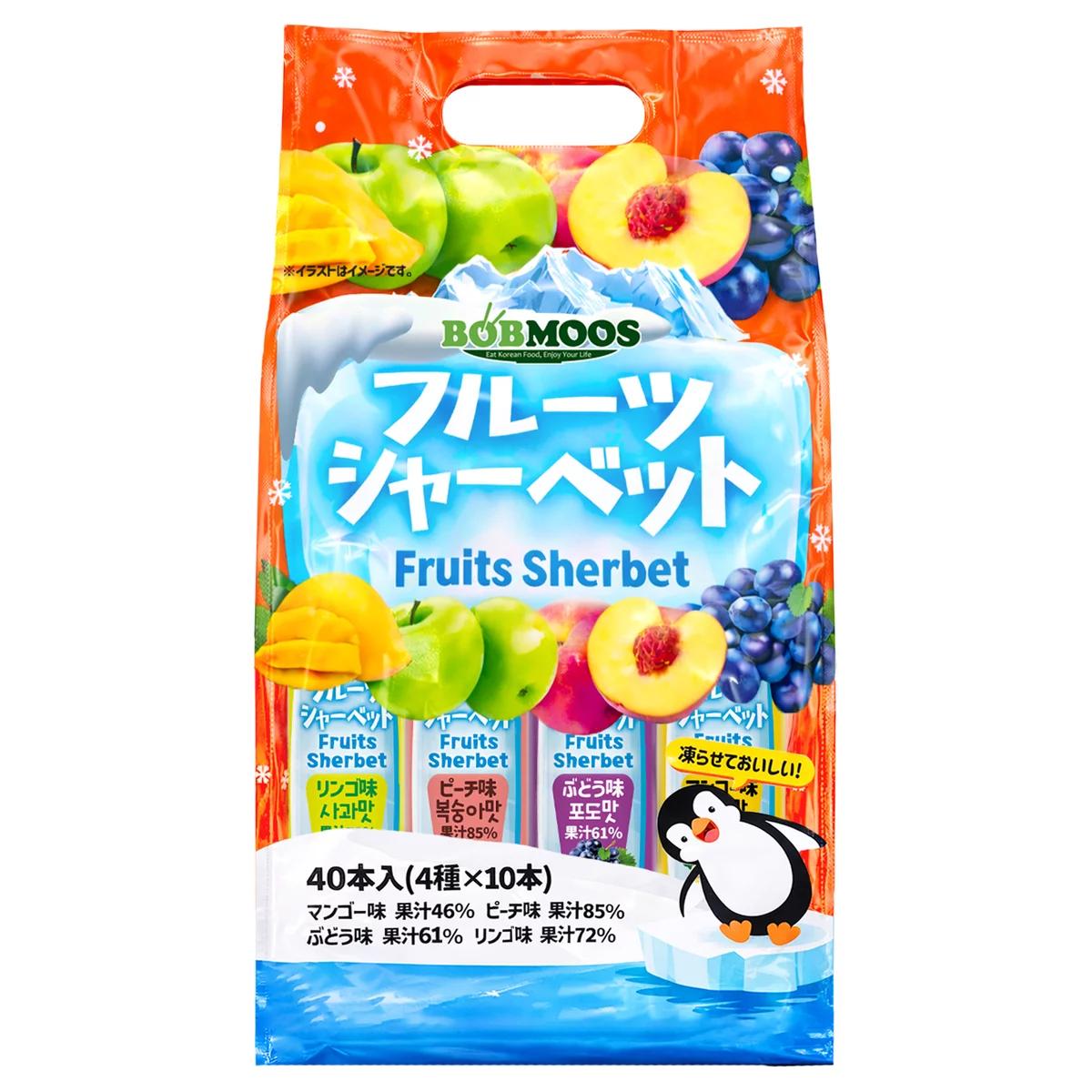 【ポイント最大12倍!お買い物マラソン！】BOBMOOS フルーツシャーベットアソート 4種 x 10本