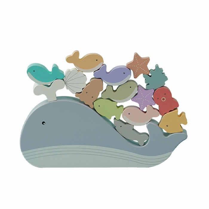 幼児用 フィエスタクジラ バランスおもちゃ 木製 魚 玩具 プレゼント 5-7歳 遊び 楽しむ 自然素材 おしゃれ 人気 教育 お祝 クリエイティブ