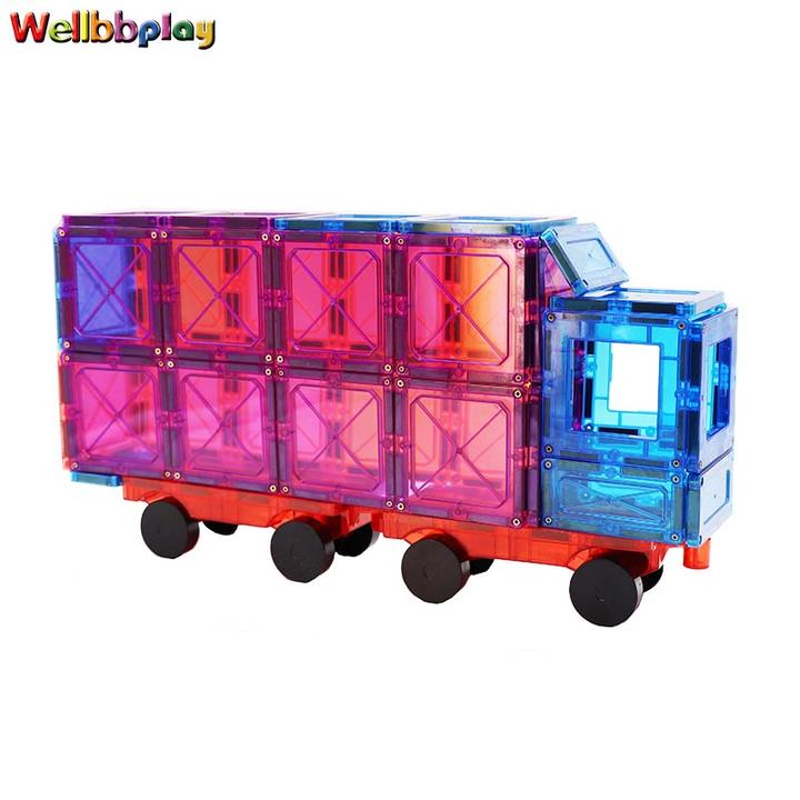 教育 磁気ブロックセット 76ピース 3D建物 3D建設 DIY おもちゃ カラフル タイル 子供用 知育玩具 人気 プレゼント クリエイティブ 発想力