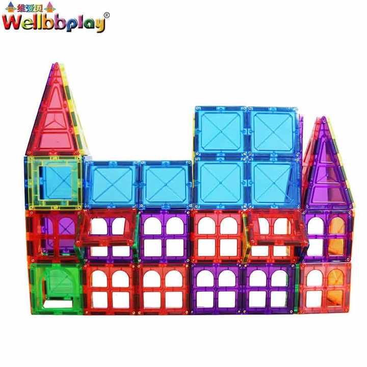 子供用 DIY プラスチック タイル ブロック 磁気 おもちゃ 磁石 大きなサイズ 人気 クリエイティブ 知育玩具 プレゼント 遊びながら学べる 2025