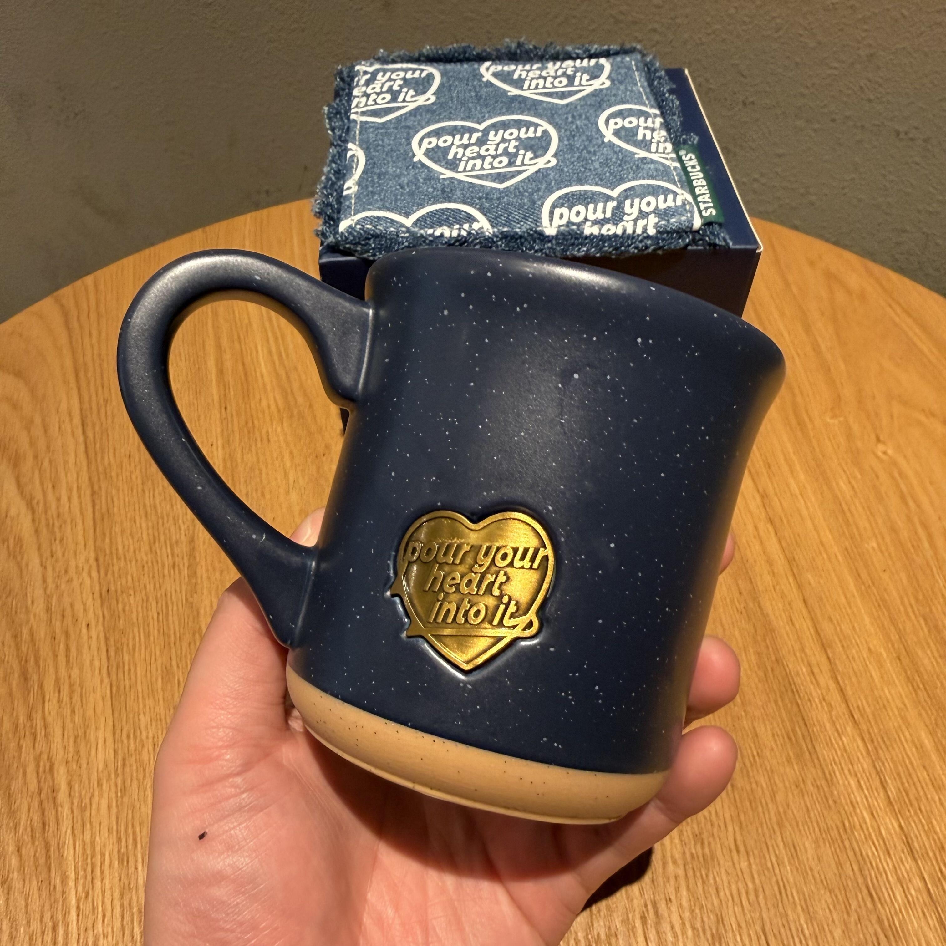 Rakuten - 【並行輸入品】Starbucksレトロ デニム コースター マグカップ385ml 海外限定 starbucks STARBUCKS スターバックス スタバ タンブラー