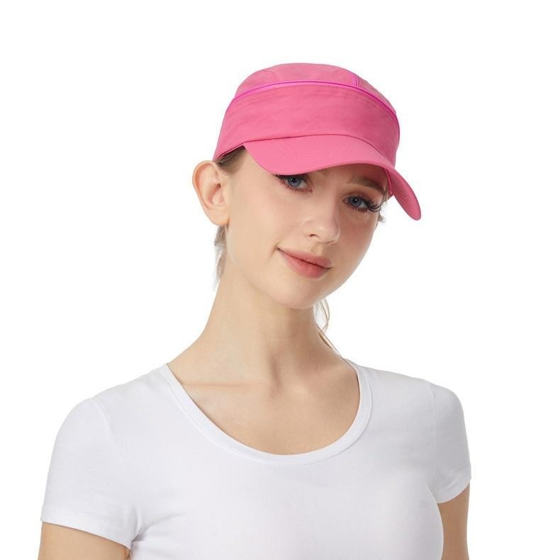 mofumoのキャップ 2way サンバイザー レディース 女性 帽子 面ファスナー着脱式 ポニーテール対応 スポーツ 通気性 ジョギング｜アングル3