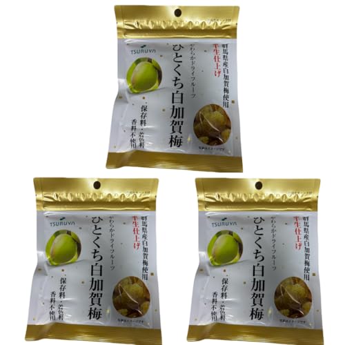 ツルヤ やわらかドライフルーツ ひとくち白加賀梅 42g×3袋 信州限定