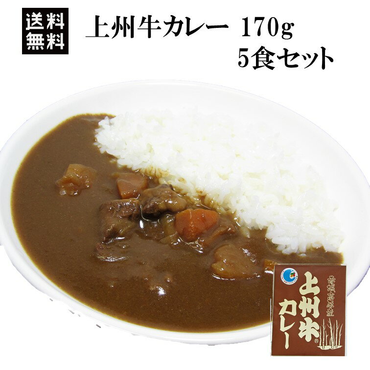 【まもなく終了!!条件無しで使える店内全品20％OFF★25日09:59迄】レトルトカレー甘口 群馬上州牛カレー170g 5食 レトルト食品 国産 無添加 惣菜 ビーフカレー 群馬 ご当地カレー 上州牛 カレー…