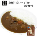 【店内全品最大20％OFFクーポン＆P4倍★5日23:59迄】レトルトカレー甘口 群馬上州牛カレー170g 5食 レトルト食品 国産 無添加 惣菜 ビーフカレー 群馬 ご当地カレー 上州牛 カレー セット 具材…