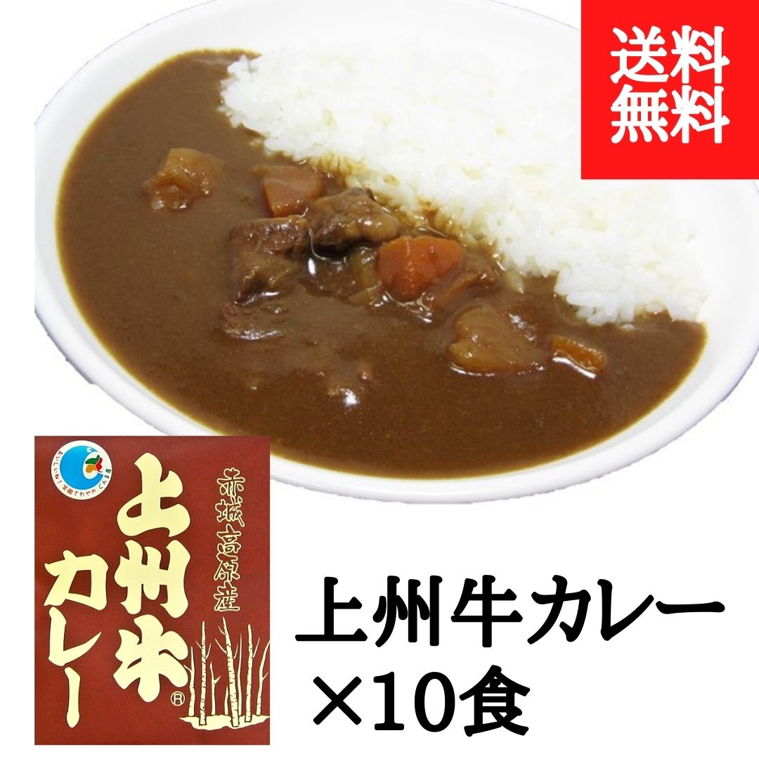 【店内全品最大19％OFF★19日23:59迄】上州牛カレー 170g×10食 送料無料 レトルトカレー 甘口 ビーフカレー セット 詰め合わせ 買い回り レトルト食品 牛肉 巣ごもり お取り寄せ ご当地カレー 群馬 まとめ買い