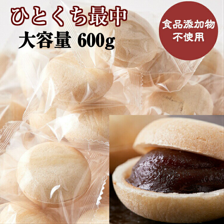 もなか 【アフターセール!!6%OFF&最大16％OFF★17日23:59迄】最中 お徳用ひとくち最中 600g(200g×3袋) 送料無料 メーカー直送 個包装 大容量 老舗 和菓子 こしあん 無添加 甘さ控えめ おやつ お茶菓子 もなか スィーツ あんこ 小豆 和スィーツ