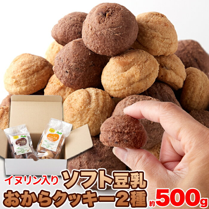 おからクッキー イヌリン入りソフト豆乳おからクッキー500g(チョコ・オレンジ) おから 豆乳クッキー イ..