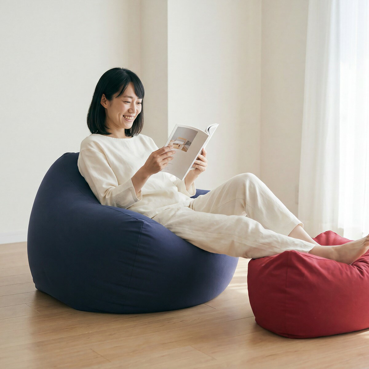【MOGU公式ストア】三角フィットソファ（カバー付き）｜MOGU モグ パウダービーズ へたりにくい ビーズクッション ビーズチェア ビーズソファ クッション ソファ チェア 三角 大きい こたつ 一人 おしゃれ 背もたれ 背当て 新生活 贈り物 ギフト 日本製｜送料無料