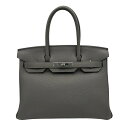【中古】 Hermès エルメス バーキン30 エタン トゴ グレー系...(4)