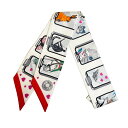 【新品未使用】Hermès エルメス TWILLY ツイリー 《エルメス・ストーリー》 H063875S08 2023秋冬コレクション シルク100%...