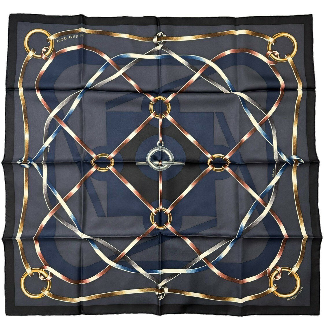 【新品未使用】 Hermès エルメス SCARF スカーフ カレ90 《フィギュア・アーティスティック》 H004009S10 シルク100％　レディース ギフト プレゼントのサムネイル