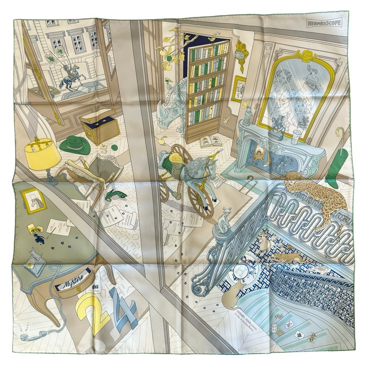 【新品未使用】 Hermès エルメス SCARF スカーフ カレ90 《MYSTERE AU24》 H004106S04 シルク100％ レディース ギフト プレゼントのサムネイル