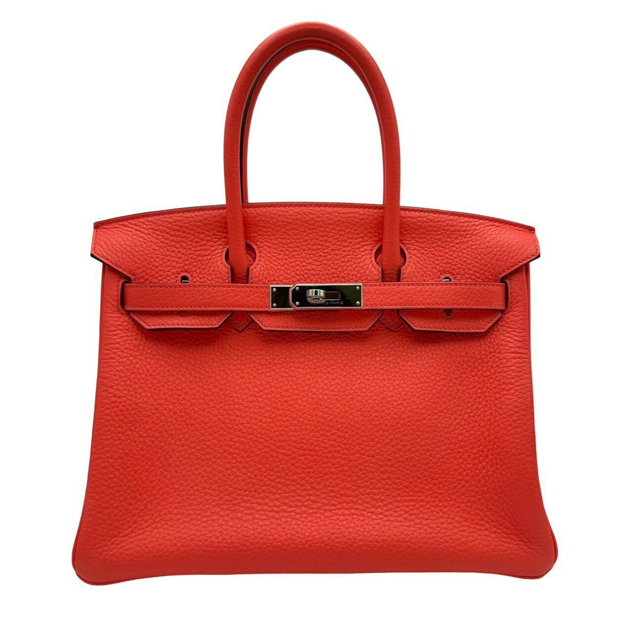 【中古】 Hermès エルメス バーキン30 ローズテキサス レッド系 トリヨン クレマンス ゴー