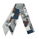 【新品未使用】Hermès エルメス TWILLY ツイリー 《カヴァリエ・アン・フォルム》H064008S06 シルク100% レディース プレゼン...