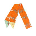 【新品未使用】Hermès エルメス TWILLY ツイリー 《エルメス・パラード》 H064150S04 シルク100% レディース プレゼント ギ...