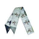 【新品未使用】Hermès エルメス TWILLY ツイリー 《エルメス・パラード》 H064150S05 シルク100% レディース プレゼント ギ...