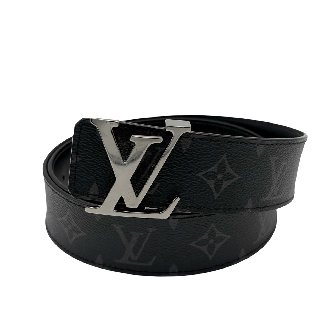 【中古】 LOUIS VUITTON ルイ・ヴィトン BELT リバーシブルベルト 小物 ブラック カーフレザー 中古 BLACK CALFLEATHER メンズ