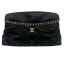 【中古】 CHANEL シャネル CLUTCH TOTE 2WAY BAG クラッチトート2WAYバッグ トートバッグ 31番台(2021年) ブラック ナイロンレザー 中古 USED バッグ