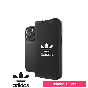 【対象商品】スマホケース 携帯ケース iphone14Pro ケース Adidas アディダス ブラック OR Booklet Case BASIC FW22 アイフォン アイホン 携帯カバー おしゃれ 可愛い かわいい