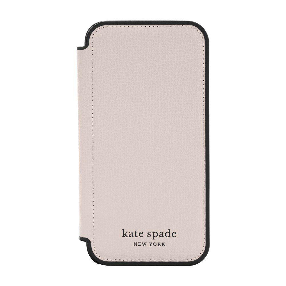 kate spade ケイトスペード スマホケース 手帳型 iPhone13 ピンク 2021 KSNY Folio Case Pale Vellum Black Border