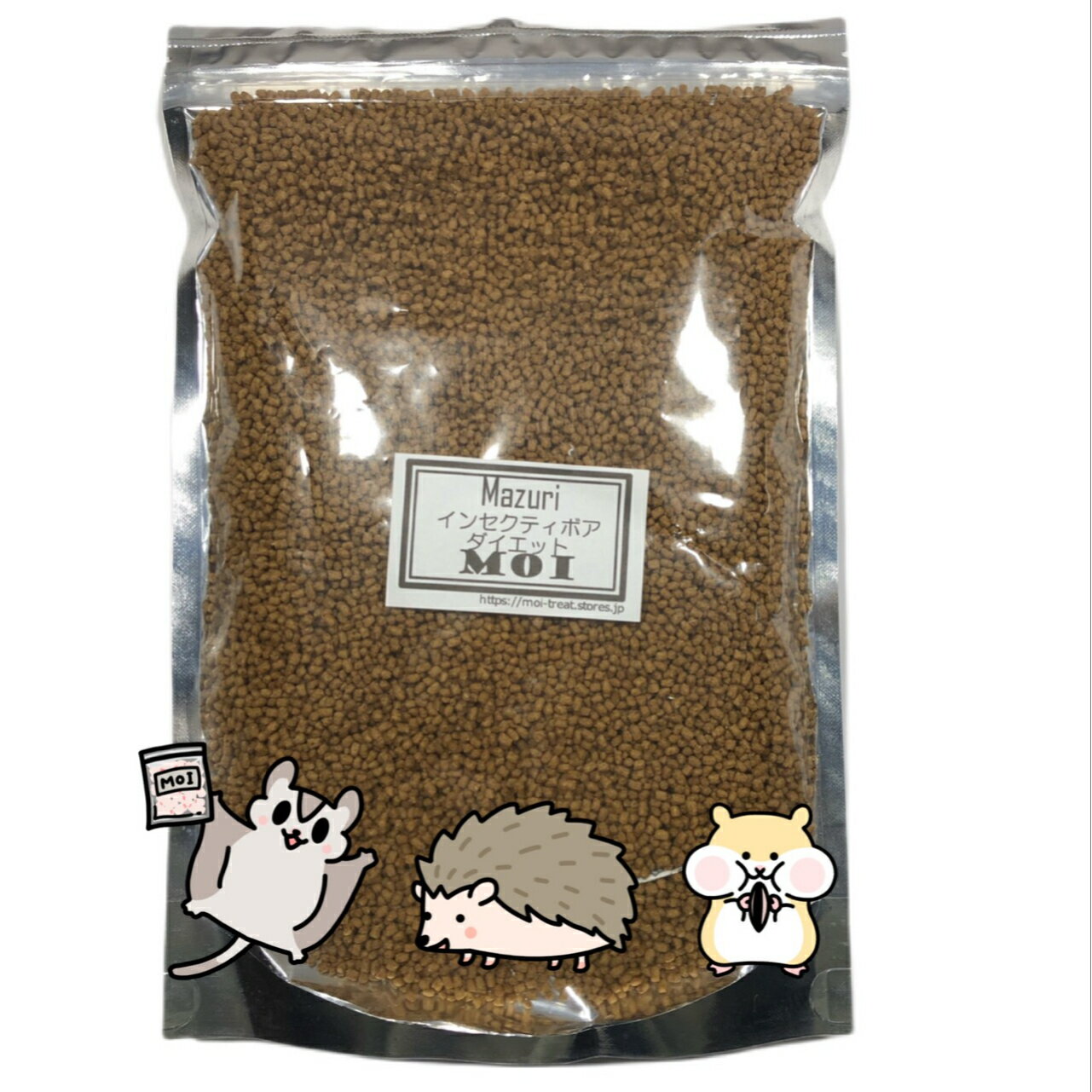 MOI-Treat インセクティボアダイエット 1kg Mazuri 5M6C ハリネズミ フクロモモンガ 食虫動物用 ペレット 餌 マズリ MOI