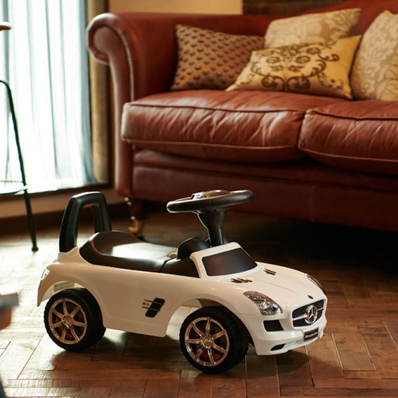 野中製作所 乗用メルセデスベンツ SLS AMG ホワイト【2443】乗用玩具 プレゼント 男の子 女の子 3才 4才 5才 輸入車デザイン